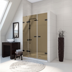 TREND DOOR GK-863A черный матовый стекло бронзовое