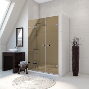 TREND DOOR GK-863A хром матовый стекло бронзовое