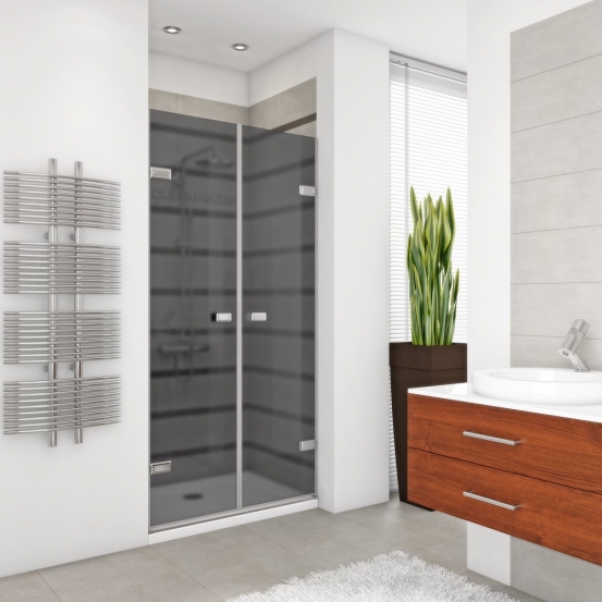 TREND DOOR GK-862 хром блестящий стекло графитовое матовое