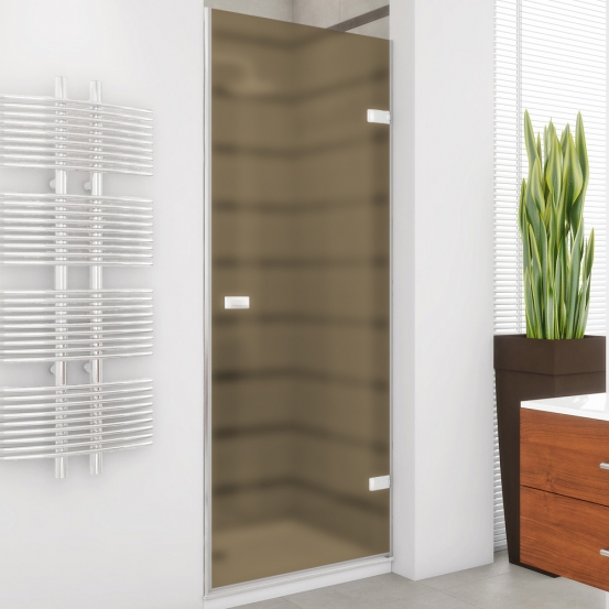 TREND DOOR GK-861ONE белый матовый стекло бронзовое матовое