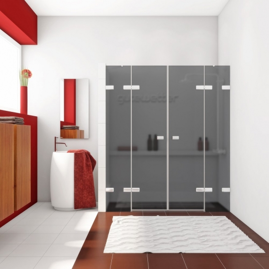 TREND DOOR GK-864 белый матовый стекло графитовое матовое