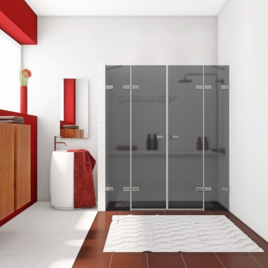 TREND DOOR GK-864 хром матовый стекло графитовое матовое