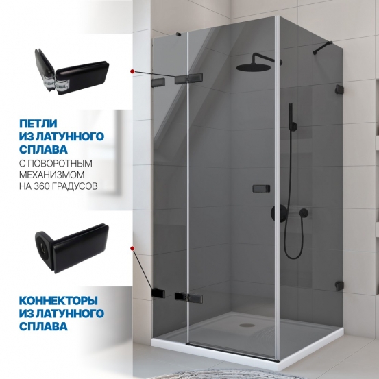 Инфографика 3 TREND SQUARE GK-863 черный матовый стекло графитовое толщина 6_6