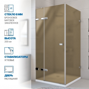 Инфографика 1 TREND SQUARE GK-863 хром блестящий стекло бронзовое матовое толщина 8_8