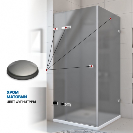 Инфографика 4 TREND SQUARE GK-863 хром матовый стекло графитовое матовое толщина 6_6