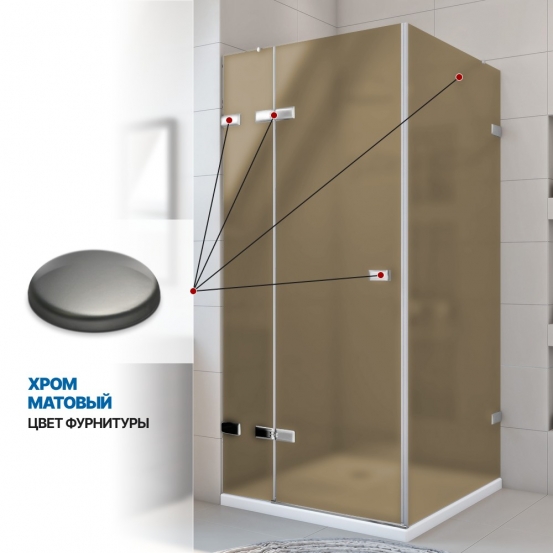 Инфографика 4 TREND SQUARE GK-863 хром матовый стекло бронзовое матовое толщина 6_6