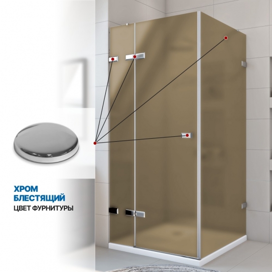 Инфографика 4 TREND SQUARE GK-863 хром блестящий стекло бронзовое матовое толщина 8_8