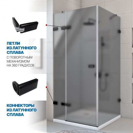 Инфографика 3 TREND SQUARE GK-863 черный матовый стекло графитовое матовое толщина 8_6