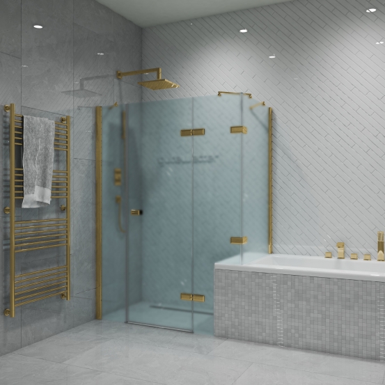 TREND RECTAN GK-864B1VP золотой металлик стекло матовое
