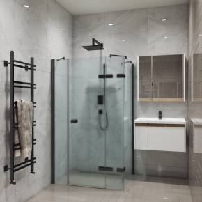 TREND RECTAN GK-864BP черный матовый стекло матовое