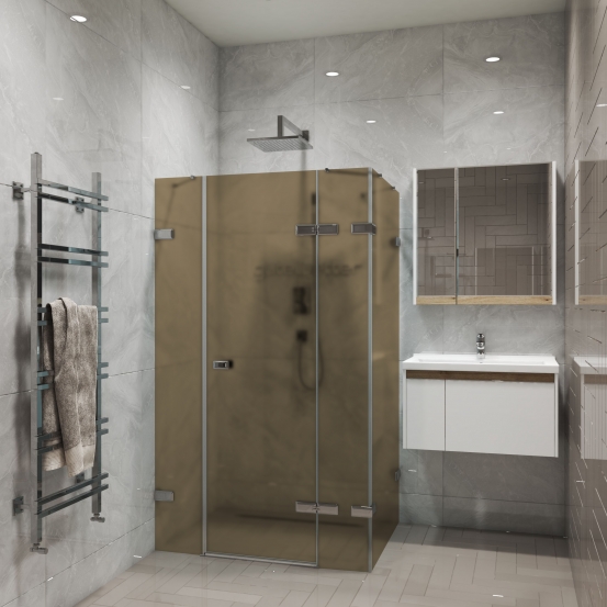 TREND RECTAN GK-864B хром блестящий стекло бронзовое матовое