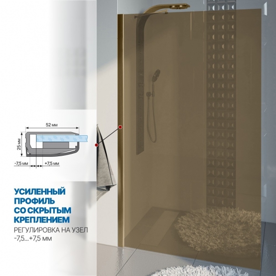 Инфографика 3 LUX DOOR GK-601N бронзовый стекло бронзовое