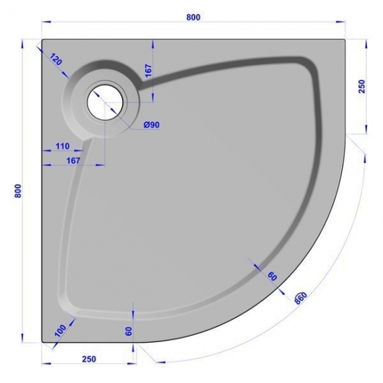 GW Deluxe 80x80x2 R-Grey #3