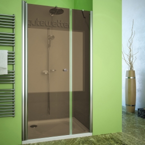 LUX DOOR GK-602B хром блестящий стекло бронзовое