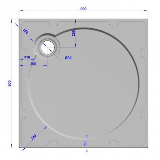 GW Deluxe 90x90x4 Q-Grey #5