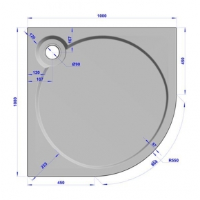 GW Deluxe 100x100x16 R-Sand #8