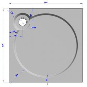 GW Deluxe 90x90x16 Q-Grey #7