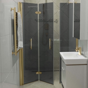 LUX DOOR GK-103C-CH02 золотой металлик стекло графитовое левое открывание двери