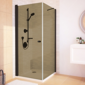LUX RECTAN GK-601 черный матовый стекло бронзовое