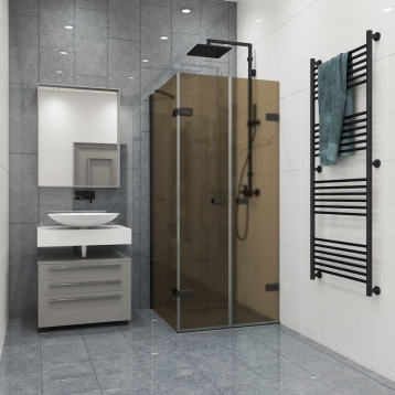 TREND RECTAN GK-863KP черный матовый стекло бронзовое матовое