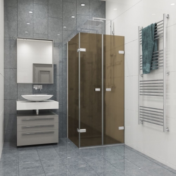 TREND RECTAN GK-863KP хром матовый стекло бронзовое матовое
