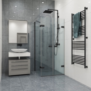 TREND RECTAN GK-863KP черный матовый стекло матовое