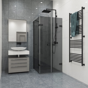 TREND RECTAN GK-863KP черный матовый стекло графитовое матовое