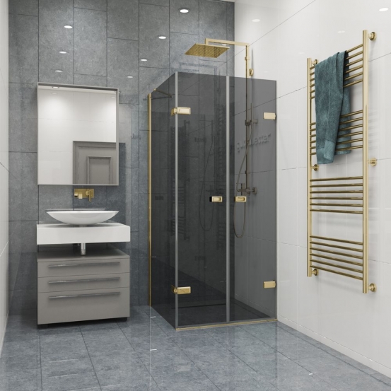 TREND RECTAN GK-863KP золотой металлик стекло графитовое