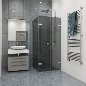 TREND RECTAN GK-863KP хром блестящий стекло графитовое