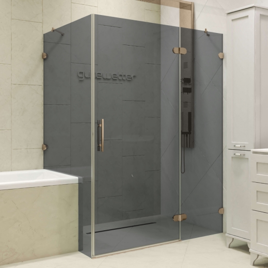 LUX RECTAN GK-003V1-CH02 бронзовый стекло графитовое правое открывание двери
