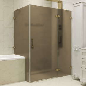 LUX RECTAN GK-003V1-CH02 золотой гальванический стекло бронзовое матовое правое открывание двери