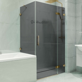 LUX RECTAN GK-003V-2522-CH02 золотой гальванический стекло графитовое правое открывание двери