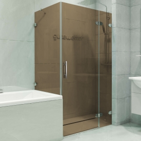 LUX RECTAN GK-003V-2522-CH02 хром блестящий стекло бронзовое правое открывание двери