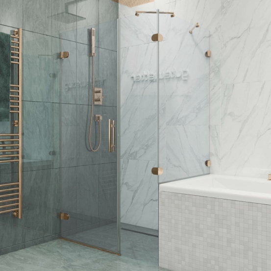 LUX RECTAN GK-003AV-CH02 бронзовый стекло выбеленное левое открывание двери