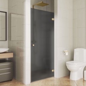 LUX DOOR GK-001-2511 золотой гальванический стекло графитовое матовое правое открывание двери