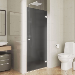 LUX DOOR GK-001-2511 белый матовый стекло графитовое матовое правое открывание двери