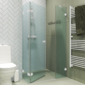 LUX SQUARE GK-003AiN-2522 белый матовый стекло матовое левое открывание двери