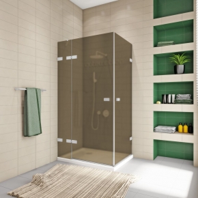 TREND RECTAN GK-863B белый матовый стекло бронзовое матовое