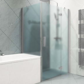 LUX SQUARE GK-003VP-CH02 хром матовый стекло матовое правое открывание двери