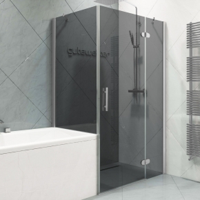 LUX SQUARE GK-003VP-CH02 хром матовый стекло графитовое правое открывание двери