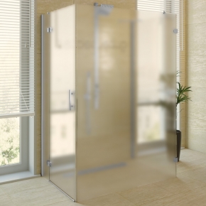 LUX RECTAN GK-104CP-CH02 хром матовый стекло матовое левое открывание двери