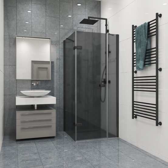 TREND RECTAN GK-863LP черный матовый стекло графитовое матовое