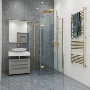 TREND RECTAN GK-863LP золотой металлик стекло матовое