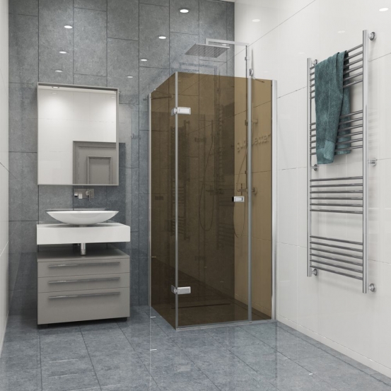 TREND RECTAN GK-863LP хром матовый стекло бронзовое