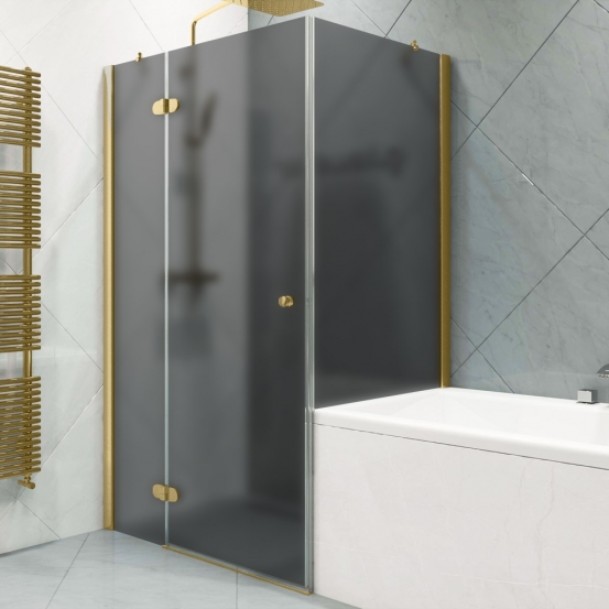 LUX RECTAN GK-003VPP999 золотой гальванический стекло графитовое матовое левое открывание двери