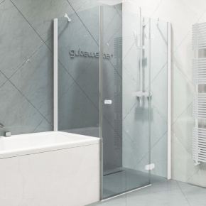LUX RECTAN GK-003VPP999 белый матовый стекло выбеленное правое открывание двери