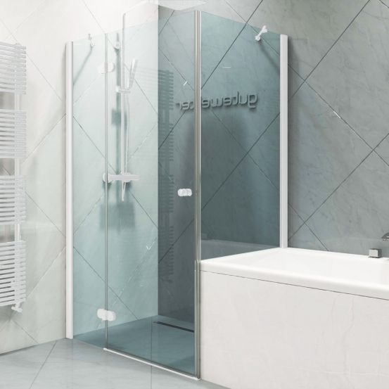 LUX RECTAN GK-003VPP999 белый матовый стекло бесцветное левое открывание двери