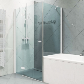 LUX RECTAN GK-003VPP999 белый матовый стекло бесцветное левое открывание двери