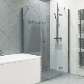 LUX RECTAN GK-003VPP999 хром блестящий стекло выбеленное правое открывание двери