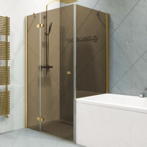 LUX RECTAN GK-003VPP999 золотой гальванический стекло бронзовое левое открывание двери